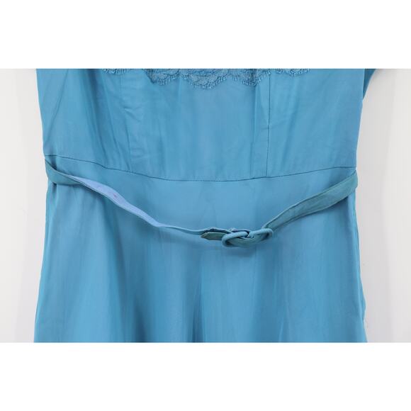 Vintage 1960s Blue Prom Dress - Picture 5 of 10
